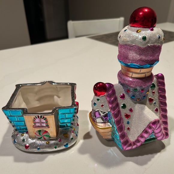 CHRISTOPHER RADKO CANDY JAR SUGAR SHACK 2 - 2005 Retired Candy House Jar - Picture 2 of 8